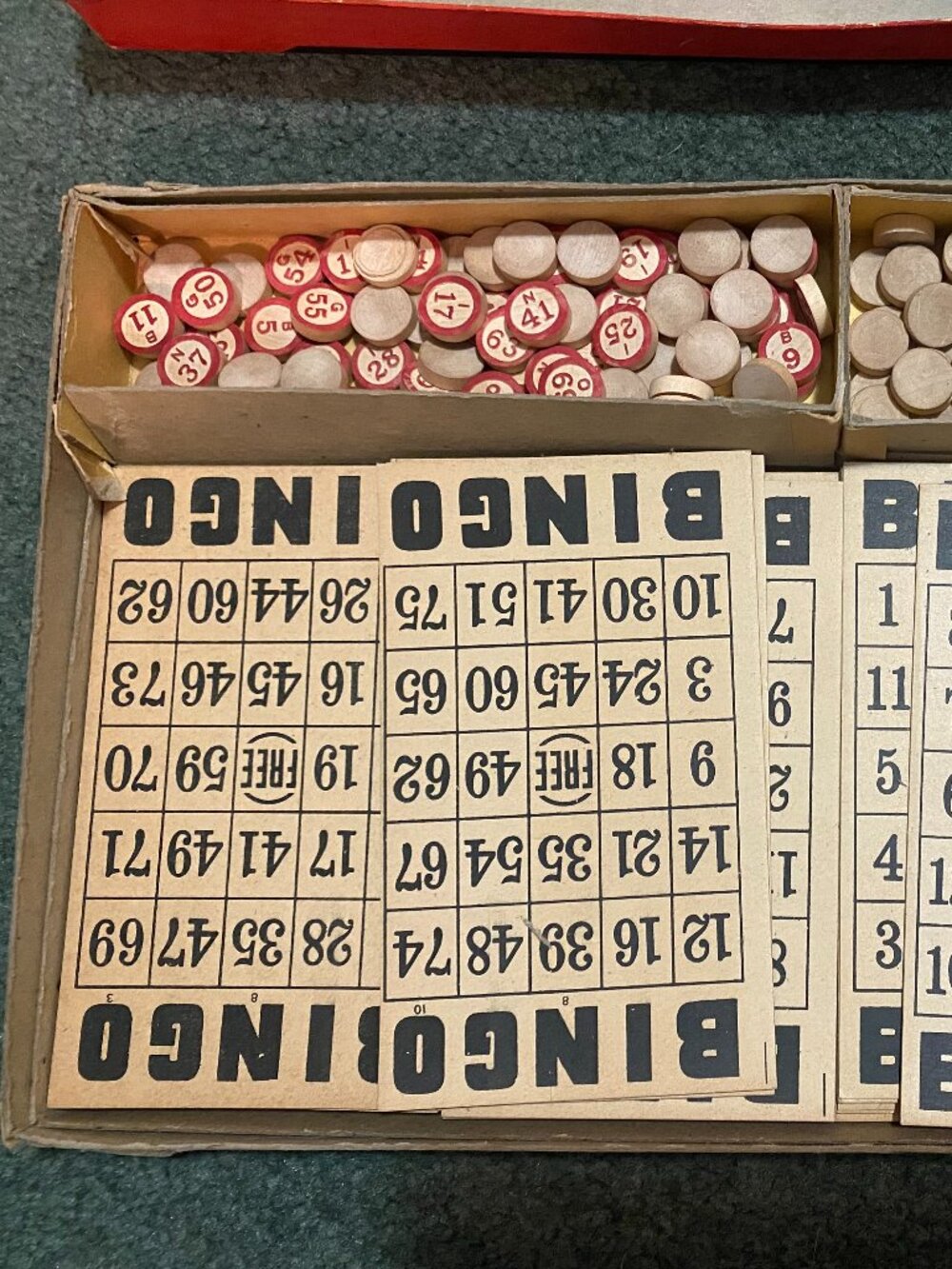 Vintage Milton Bradley Co. Bingo Set